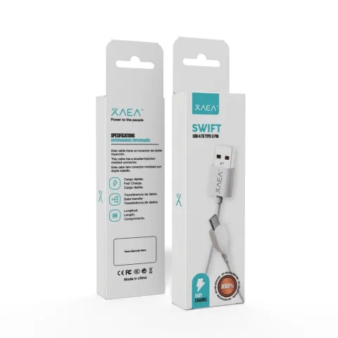 CABLE USB TIPO C MODO-126 SWIFT - XAEA - BLANCO
