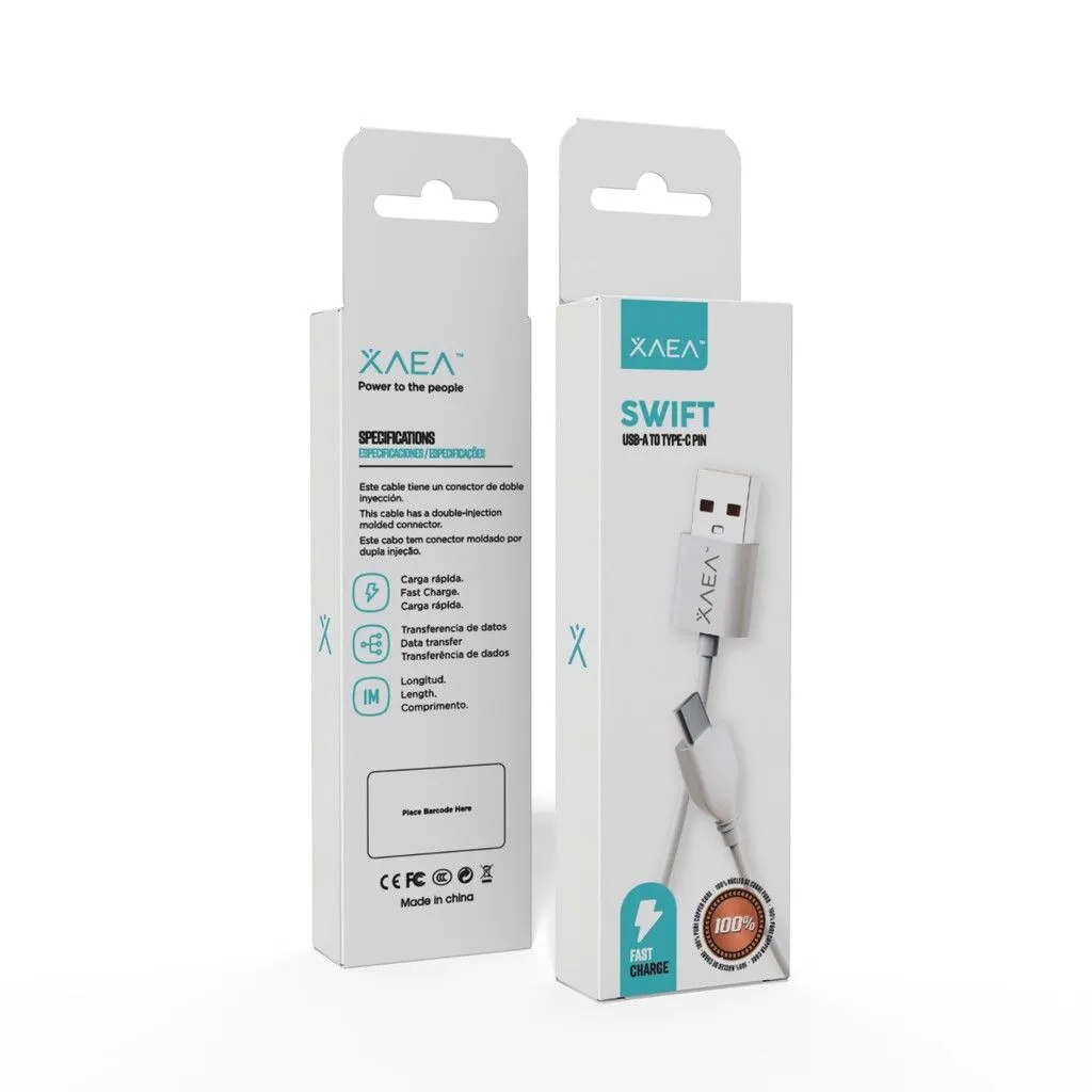 CABLE USB TIPO C MODO-126 SWIFT - XAEA - BLANCO