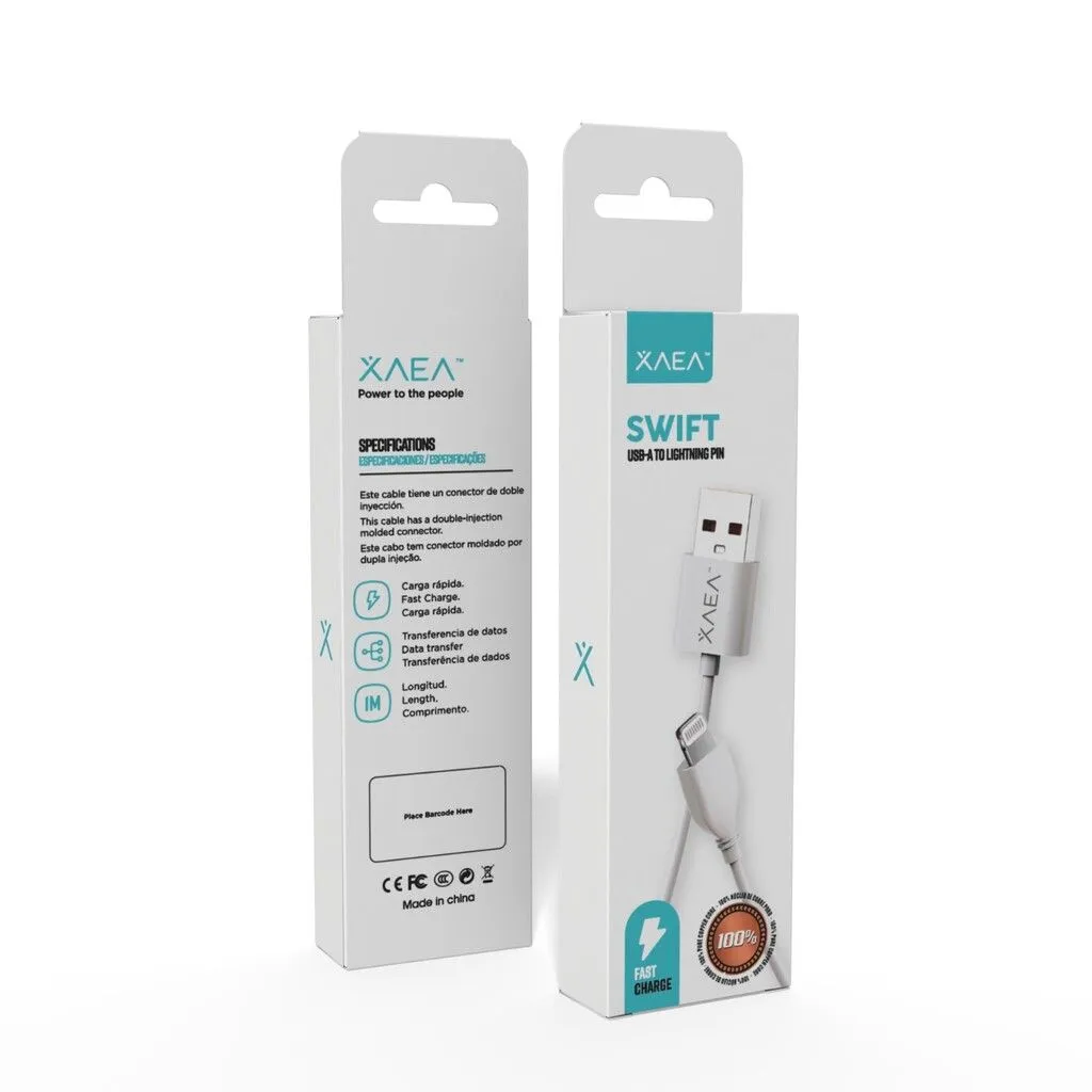 CABLE USB LIGHTNING MODO-136 SWIFT -XAEA- BLANCO