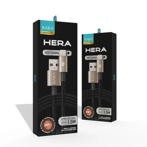CABLE USB LIGHTNING MODX-102 - HERA - XAEA - DORADO CHAMPAGNE