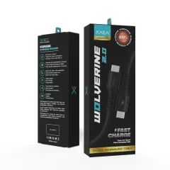 CABLE WOLVERINE TIPO C A TIPO C MODX-008R - XAEA - NEGRO