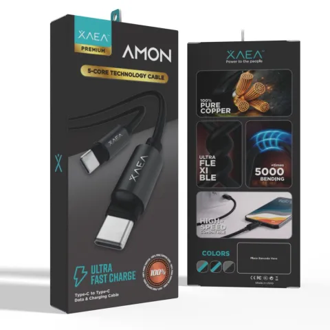 CABLE AMON TIPO C-C MODX-00IX - XAEA - NEGRO
