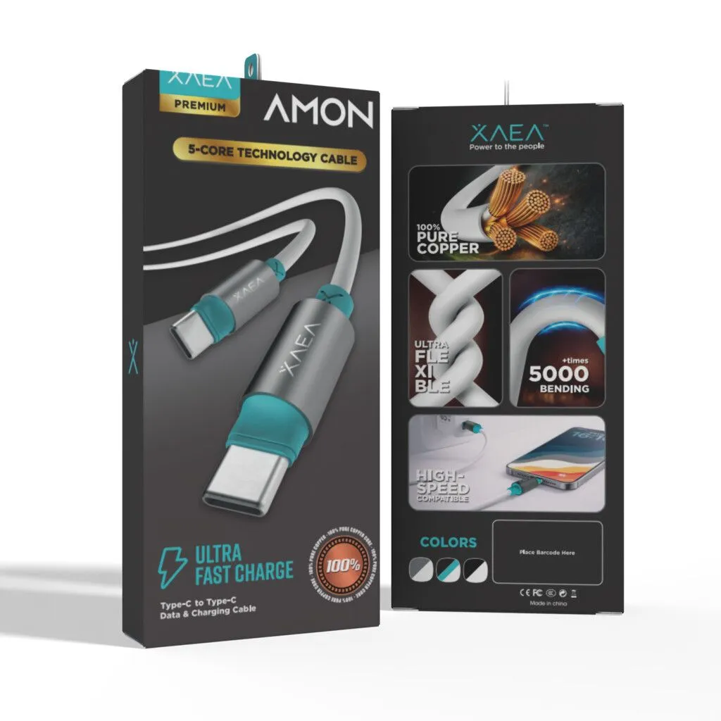 CABLE AMON TIPO C-C MODX-00IX - XAEA - BLANCO / CELESTE