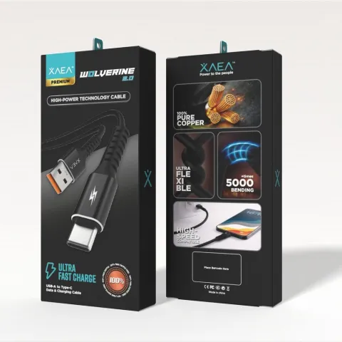 CABLE WOLVERINE TIPO USB-C MODX-00IT - XAEA - NEGRO