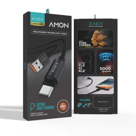 CABLE AMON TIPO USB-C MODX-00IW - XAEA - NEGRO