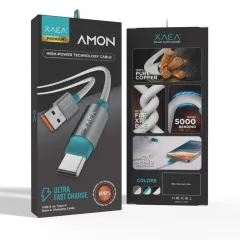 CABLE AMON TIPO USB-C MODX-00IW - XAEA - BLANCO / CELESTE