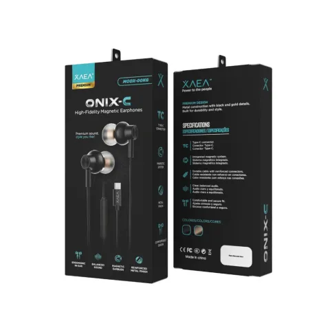 MANOS LIBRES CON TIPO C MODX-00KG - XAEA - NEGRO