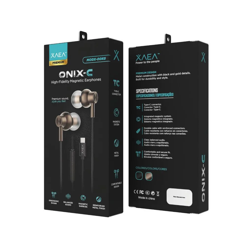 MANOS LIBRES CON TIPO C MODX-00KG - XAEA - DORADO